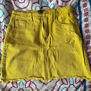 Women’s yellow mini skirt